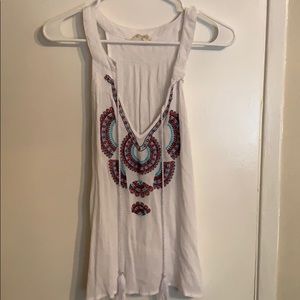 Southwest embroidered tank top